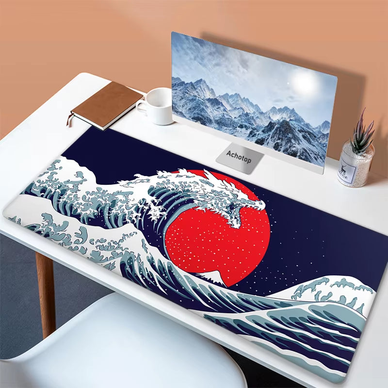 Big Mouse Pad Gamer Abstract Art Koi 90X40Cm XXL Large Gaming Mause Mat Computer Keyboard Mouse Mat Mousepad for PC Desk Pad