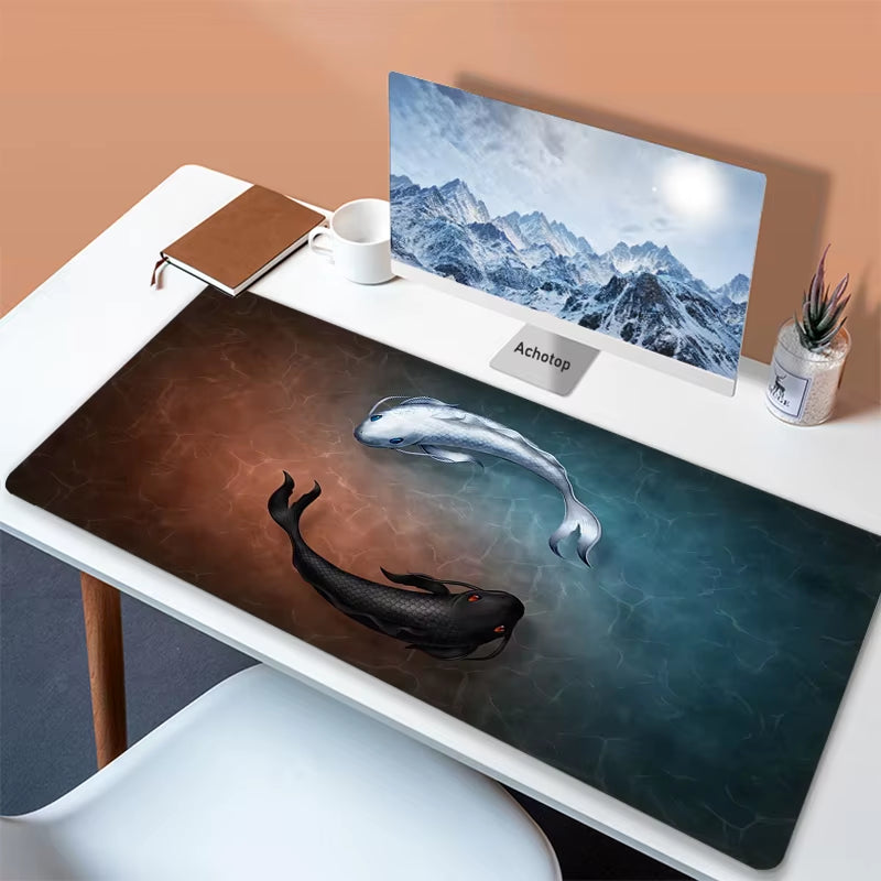 Big Mouse Pad Gamer Abstract Art Koi 90X40Cm XXL Large Gaming Mause Mat Computer Keyboard Mouse Mat Mousepad for PC Desk Pad