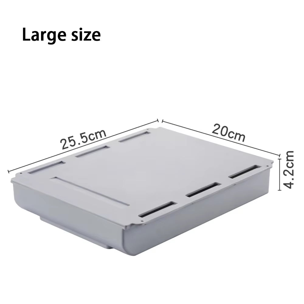 Hidden Storage Box Desk Storage Drawer Self-Adhesive Plastic Table Storage Holder Simple Sundries Cosmetics Stationery Organizer