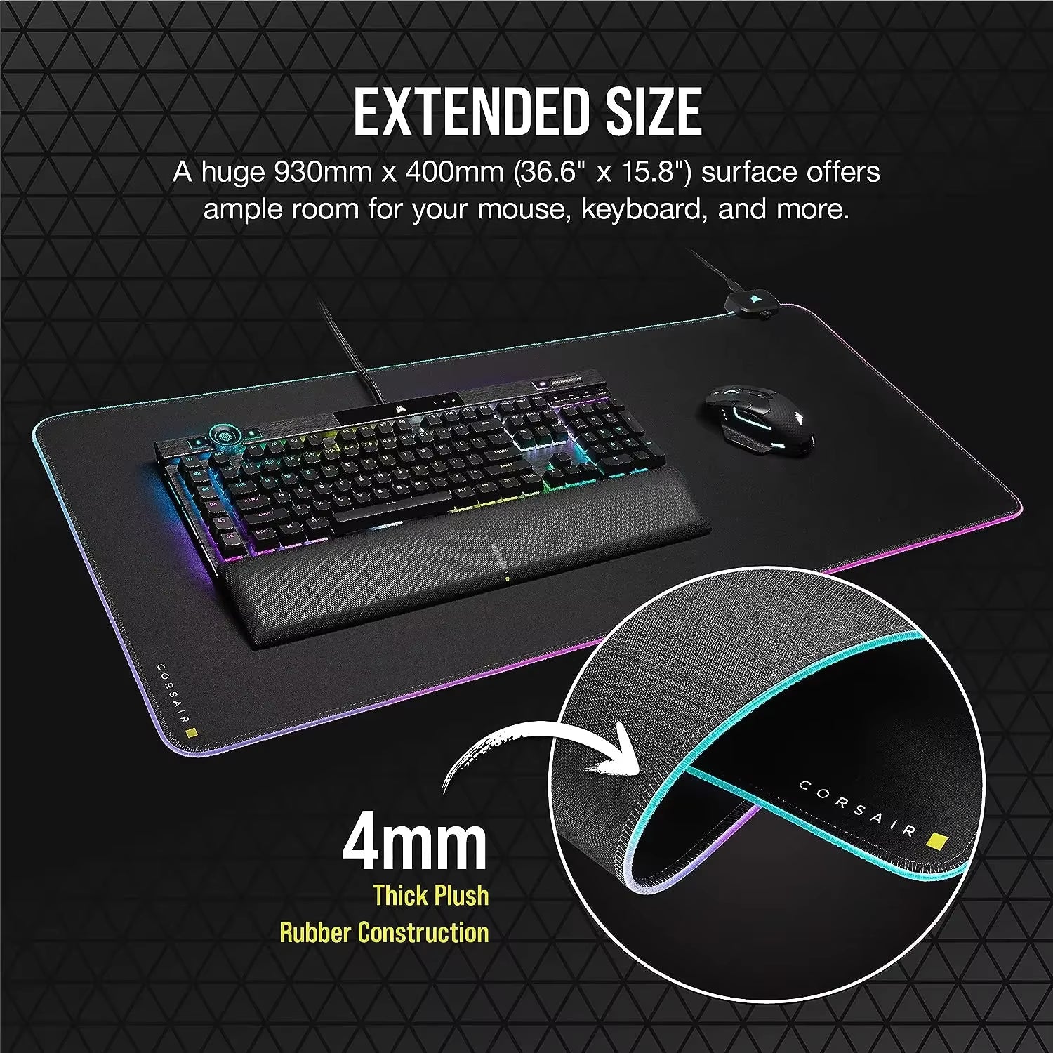 MM700 RGB Extended Cloth Gaming Mouse Pad