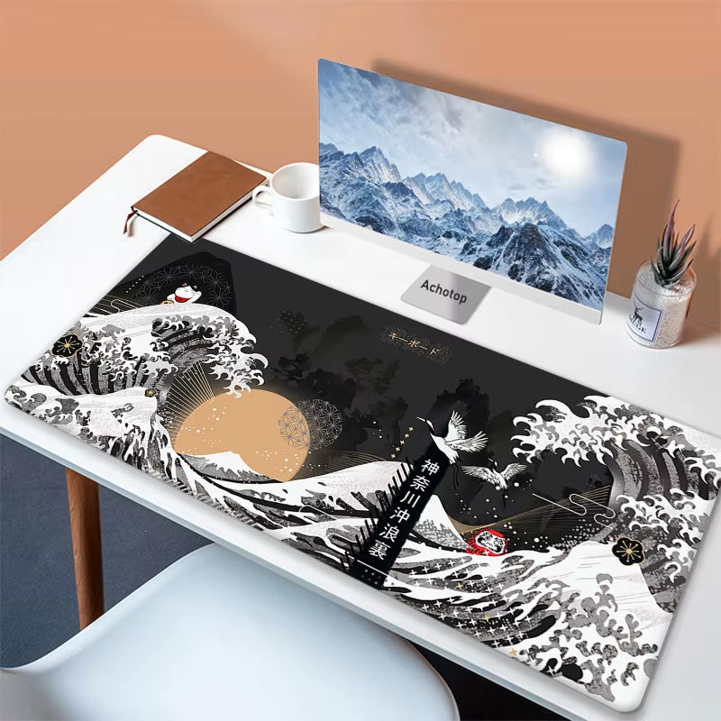Big Mouse Pad Gamer Abstract Art Koi 90X40Cm XXL Large Gaming Mause Mat Computer Keyboard Mouse Mat Mousepad for PC Desk Pad