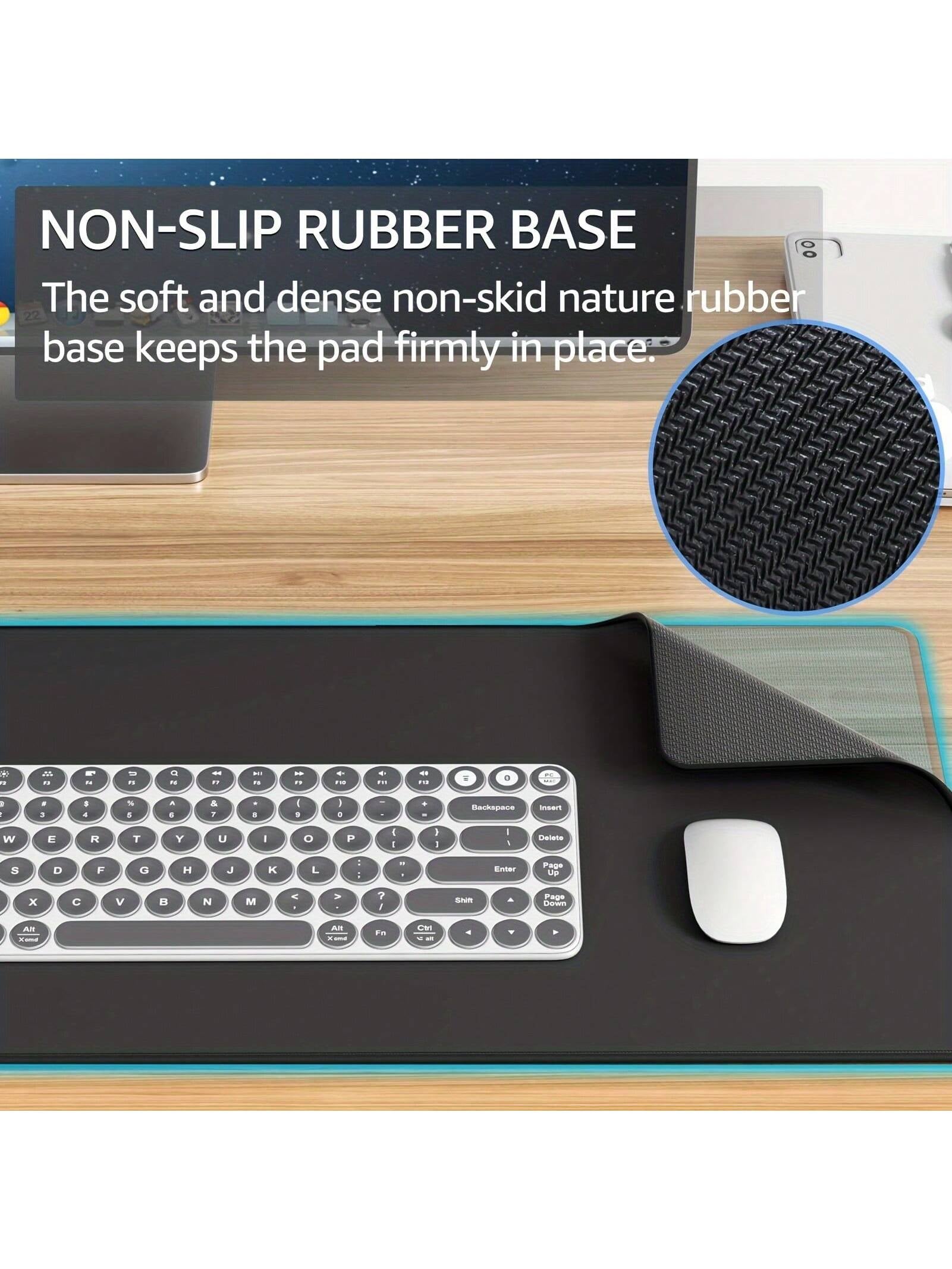 1Pc Large Mouse Pad Black Simple Clean Gaming Mouse Pad Available in 5 Size