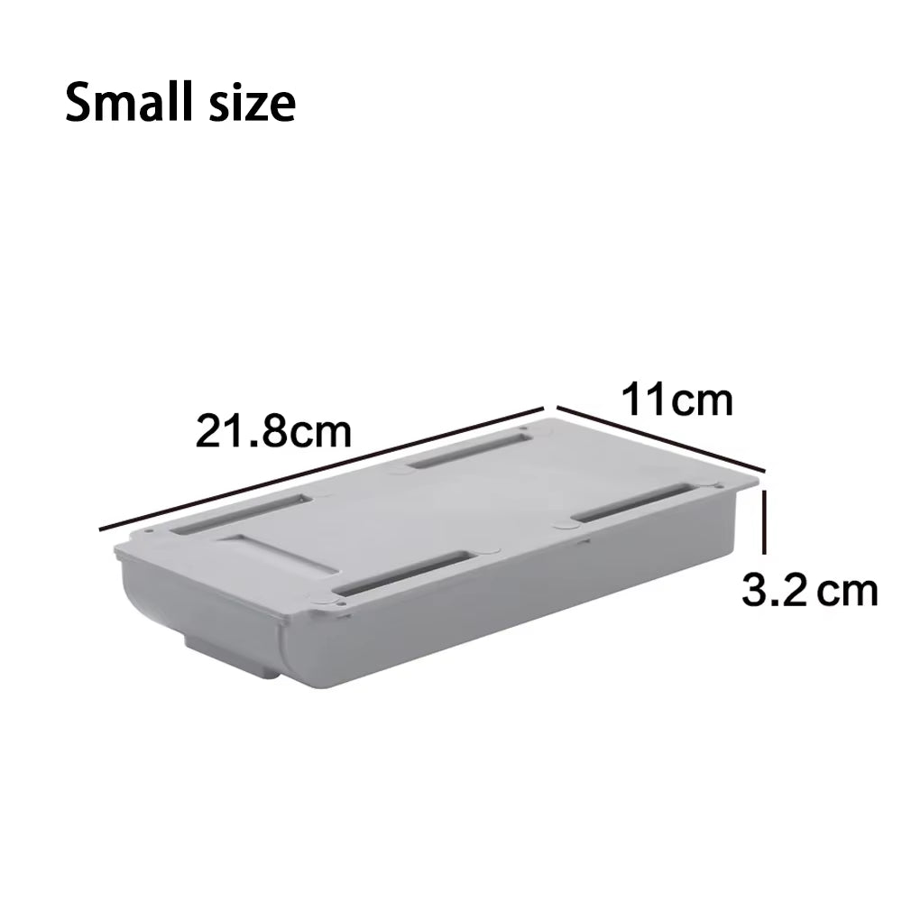 Hidden Storage Box Desk Storage Drawer Self-Adhesive Plastic Table Storage Holder Simple Sundries Cosmetics Stationery Organizer