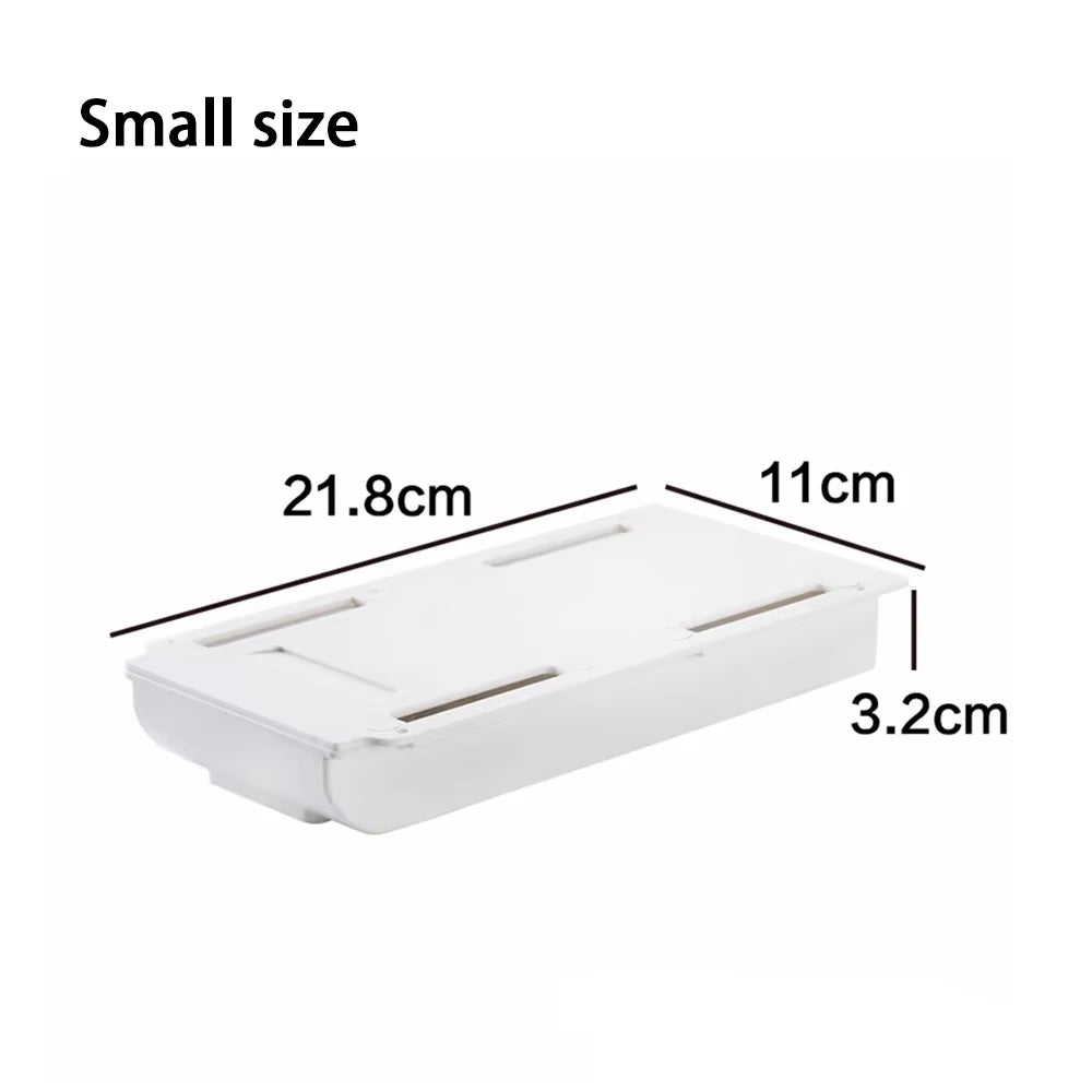 Hidden Storage Box Desk Storage Drawer Self-Adhesive Plastic Table Storage Holder Simple Sundries Cosmetics Stationery Organizer
