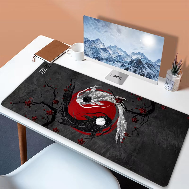 Big Mouse Pad Gamer Abstract Art Koi 90X40Cm XXL Large Gaming Mause Mat Computer Keyboard Mouse Mat Mousepad for PC Desk Pad